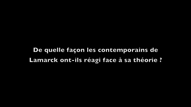 Lamarck et ses contemporains