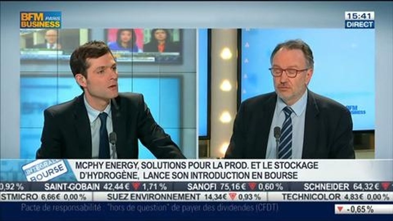 McPhy Energy lance son introduction en Bourse: Pascal Mauberger, dans Intégrale Bourse - 07/03