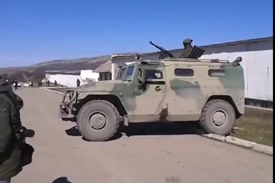 Crimea Russian Military Tigr & Sexy Russian Girl