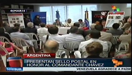 Emitió Argentina un sello postal dedicado al Comandante Hugo Chávez