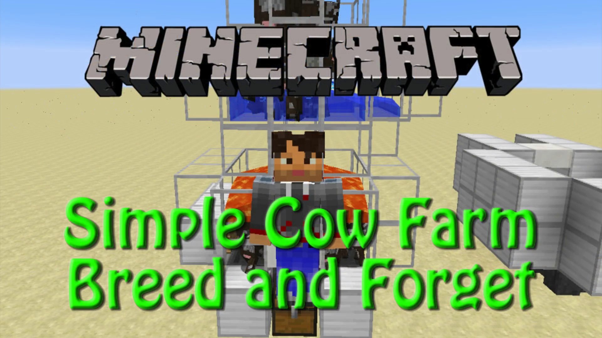 Minecraft: How to build a Cow Farm and Automatic Cooker, Breed and Forget  in 1.8 - video Dailymotion