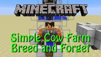 Minecraft: How to build a Cow Farm and Automatic Cooker, Breed and Forget in 1.8
