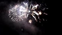 Début du feu d'artifice