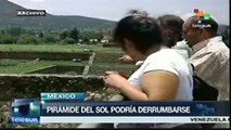 Pirámide del Sol de Teotihuacan en peligro de derrumbe