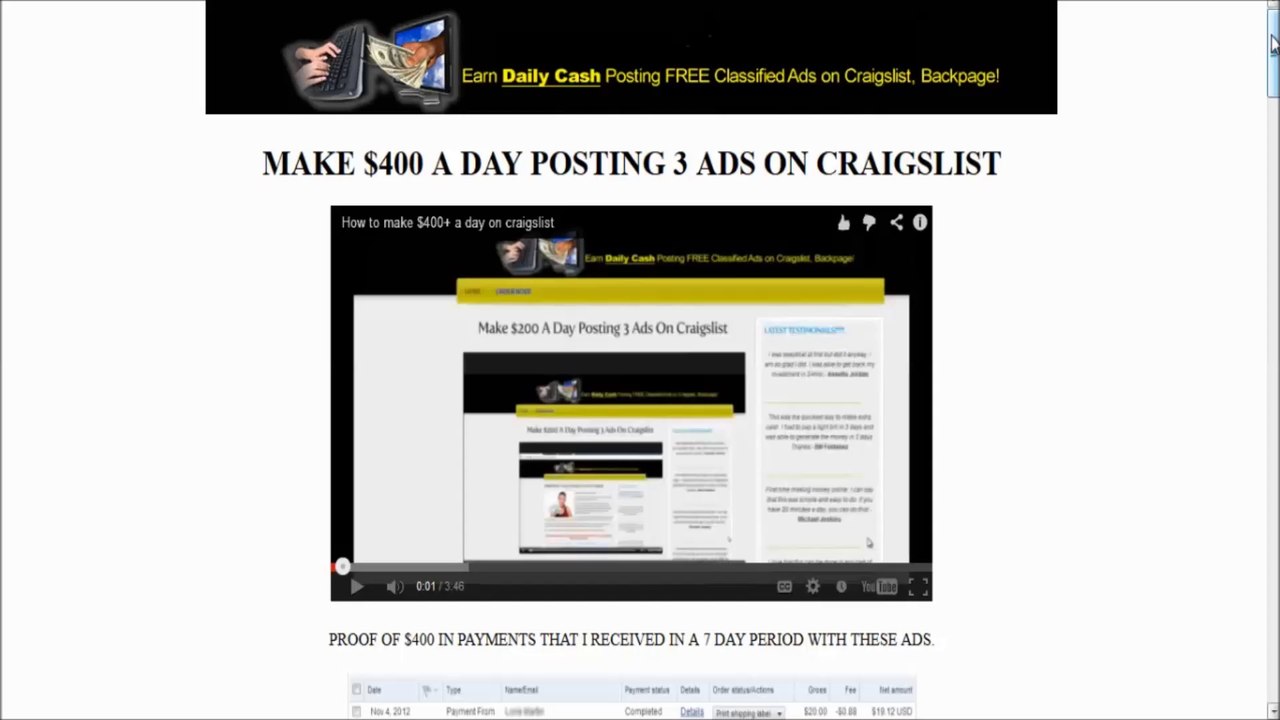 How To Make Money On Craigslist - Easy Method [How To Make Money On Craigslist]