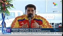 Nicolás Maduro rinde honores a guardias asesinados