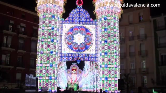 Inauguración iluminación Falla Sueca-Literato Azorín - Valencia Las Fallas 2014