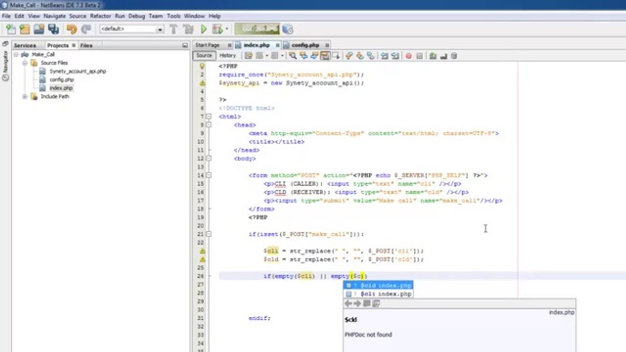 API- How To Make A Call Using PHP
