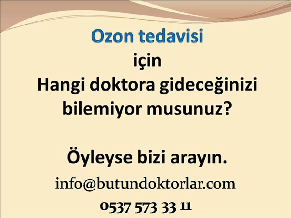 Ozon Tedavisi,Ozon Tedavisi Nedir,Ozon Tedavisi İle Zayıflama,Ozon Tedavisi