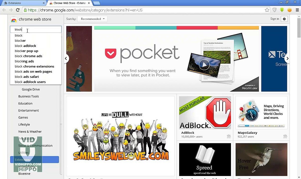 How To Block Any Web Site in Google Chrome - ViDHiPPO.COM