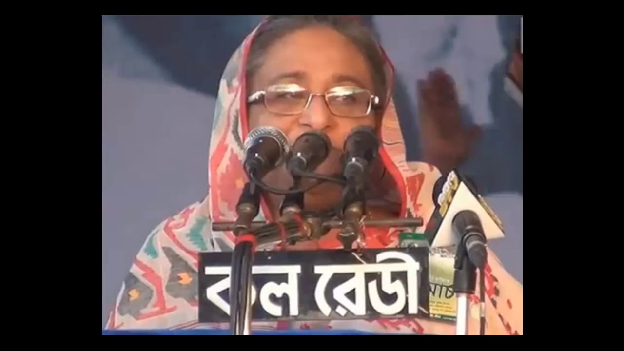 লাল শাড়ি পরে বদু কাকা কাকার সঙ্গে কথা বলছেন:  শেখ হাসিনা