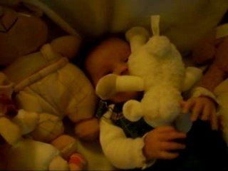 Avec mes peluches !
