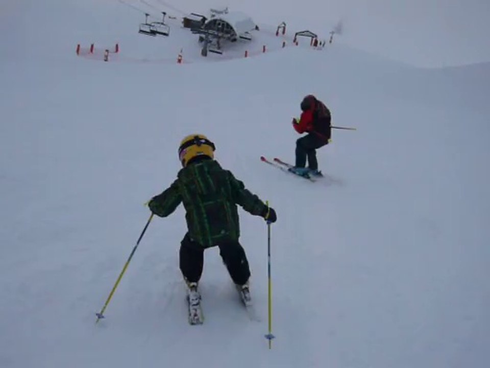 Yanael sur piste non dammée