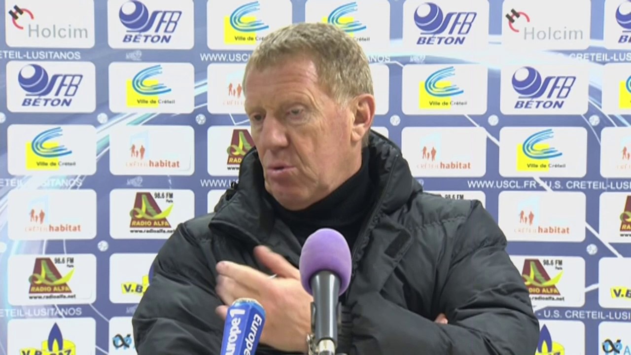 Conférence de presse US Créteil - Stade Brestois 29 (0-0) : Jean-Luc VASSEUR (USCL) - Alex  DUPONT (SB29) - 2013/2014