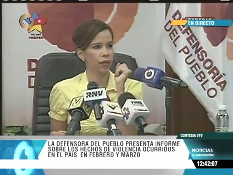 La Defensora del Pueblo precisó que han recibido 44 denuncias por violación a la integridad física