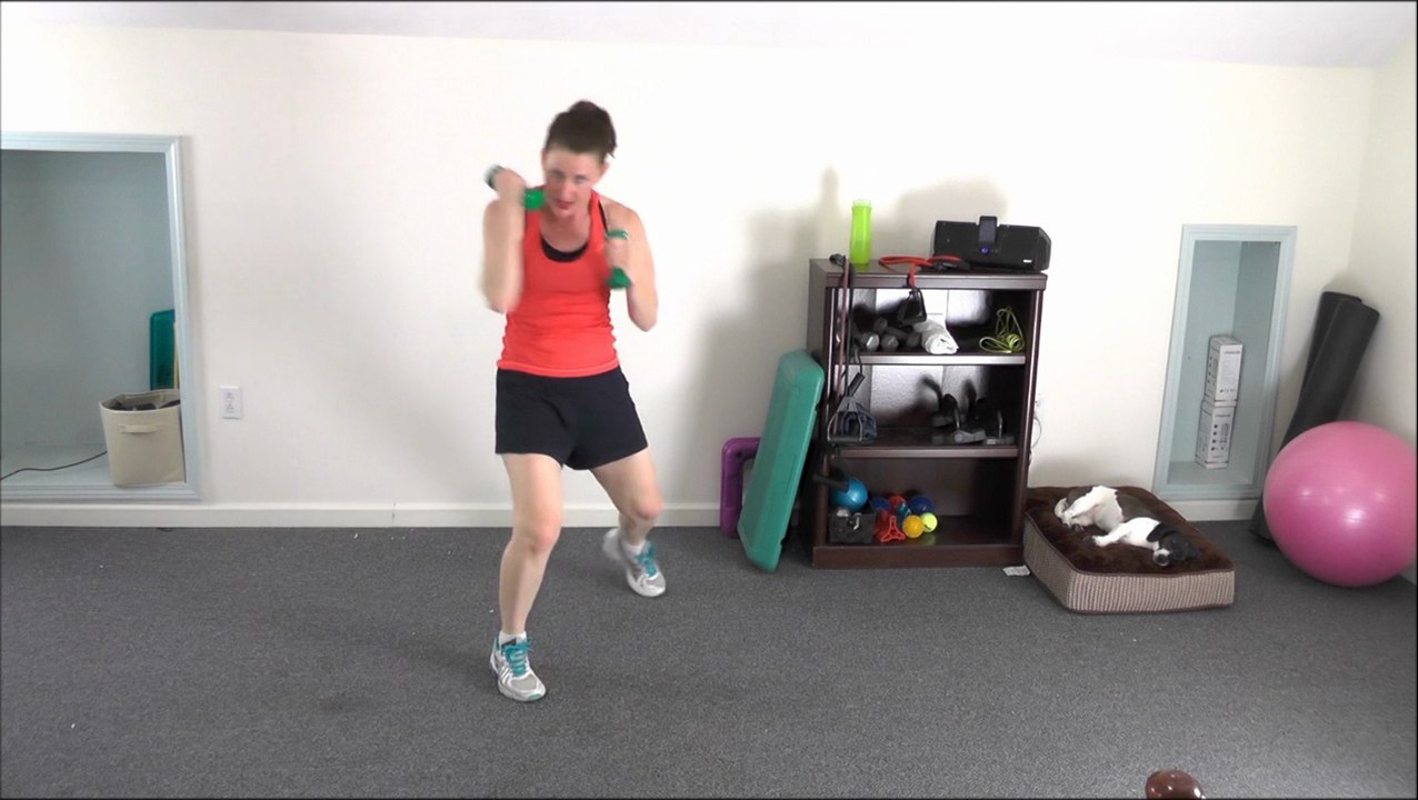 Aerobics Cardio Kickiboxing & Sculpt ( Full Length 30 minute exercise workout video)