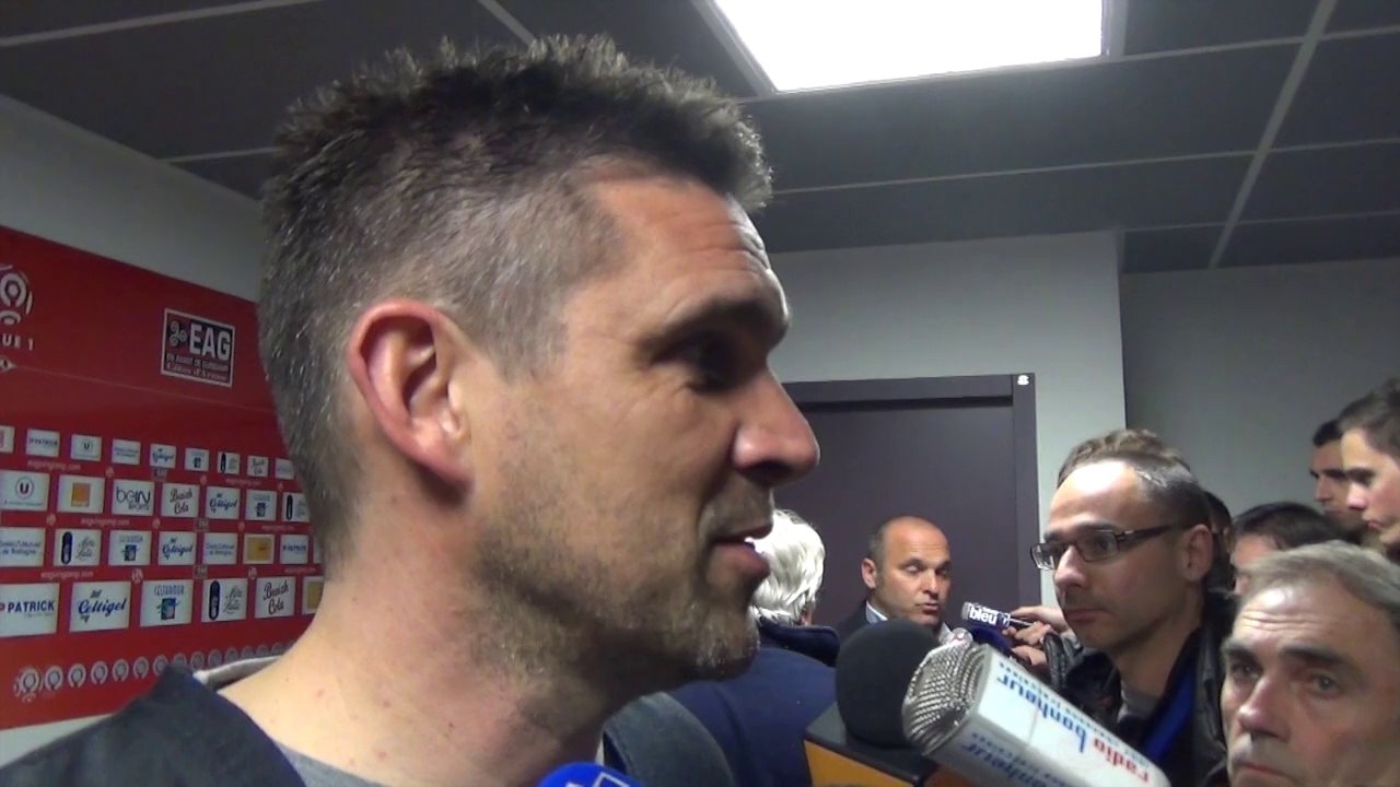 L1-J28 la réaction de Jocelyn Gourvennec après EAG-EVIAN (0-1)