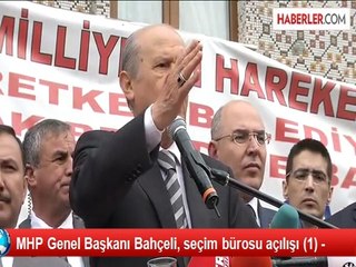 MHP Genel Başkanı Bahçeli, seçim bürosu açılışı (1) -