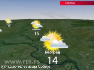 Vremenska prognoza Nedelja, 09.03.2014