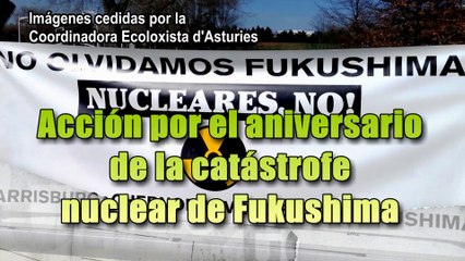 Acción aniversario de la catástrofe nuclear de Fukushima