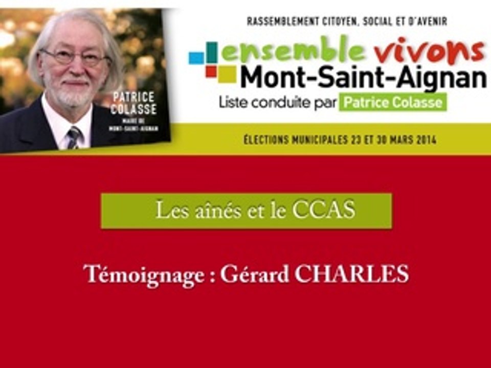 Les aînés et le CCAS - Témoignage