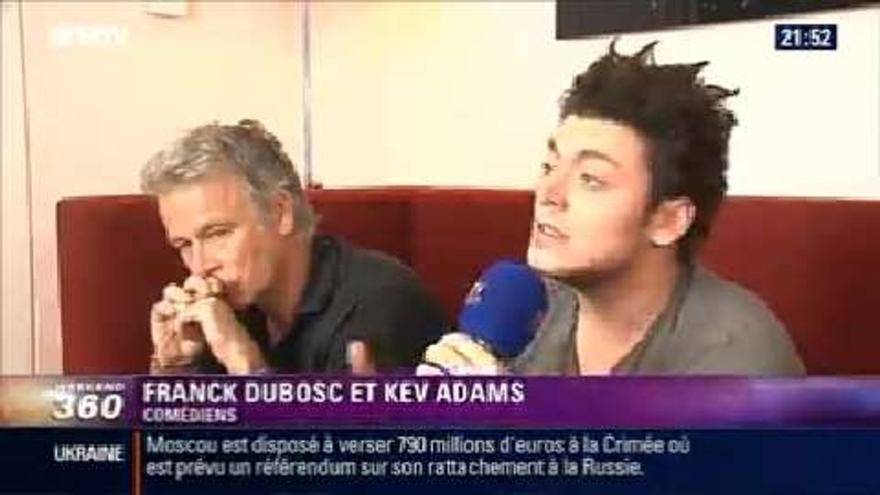 Showbiz: Duo de choc à l'affiche de "Fiston": Franck Dubosc et Kev Adams - 09/03