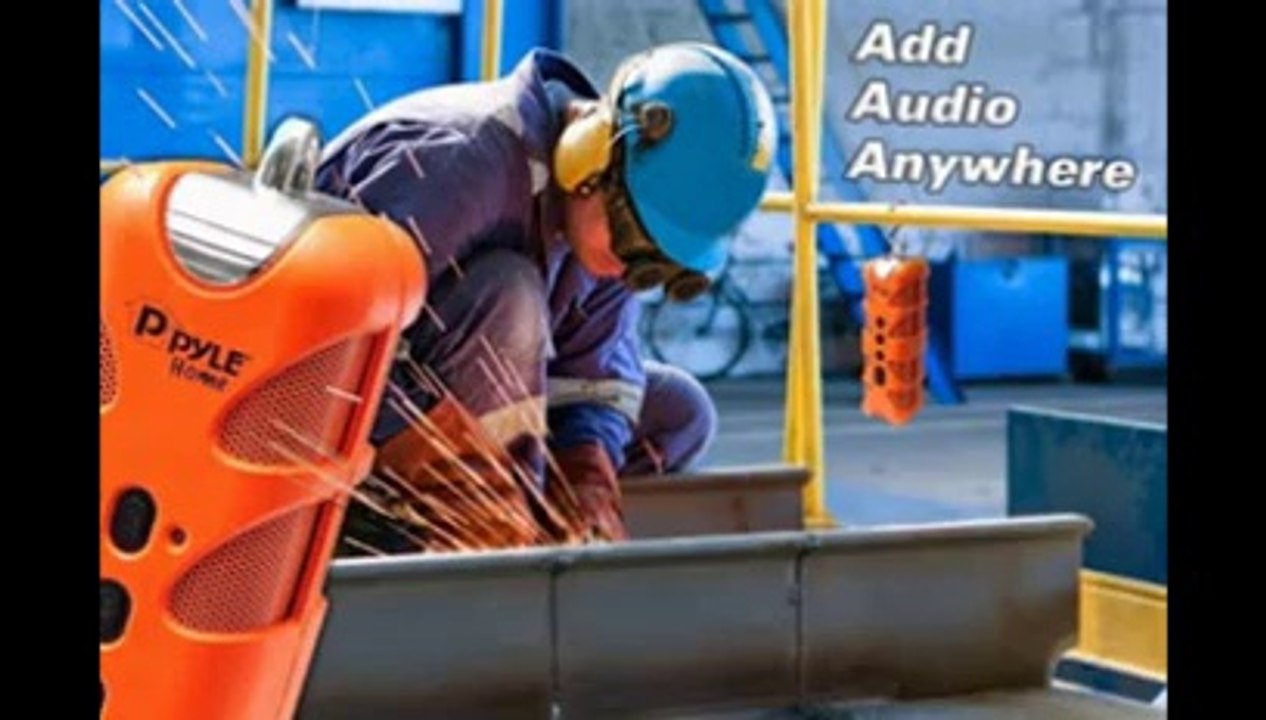 Pyle PWPBTA70WT Sound Box Splash Rugged and Splash-Proof Bluetooth Marine Grade Portable Wireless Speaker