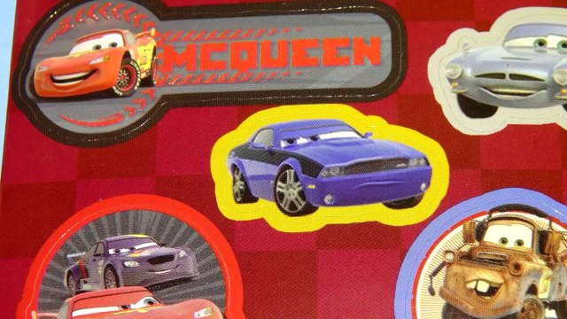 Pixar Cars Glow in the Dark Sticker Sheets with the REAL Cars from Cars and Cars 2 and Lightning McQ