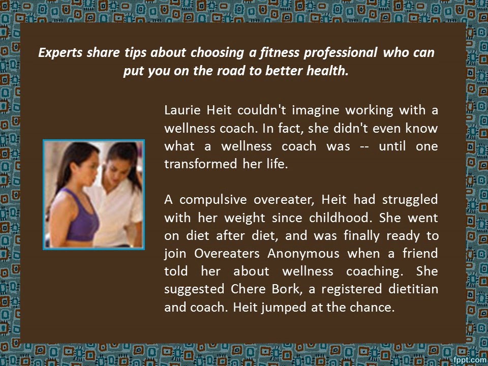 Jennifer Shearin Group: Wellness Coaching: The Latest Trend in Fitness