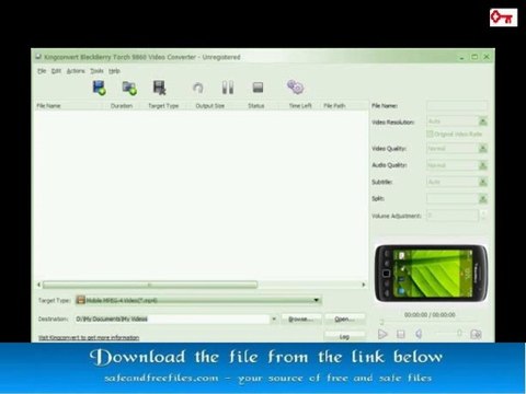 Kingconvert BlackBerry Torch 9860 Video Converter 5.3 Full Version Download for Windows