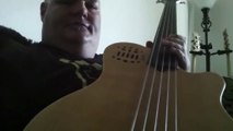 Godin A5 acoustic electric bass solo for fun (unplugged), Darrell Craig Harris