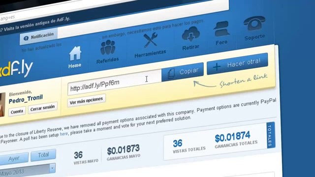 Como Ganar Dinero Acortando Tus Link Adfly Cobrar Con Paypal