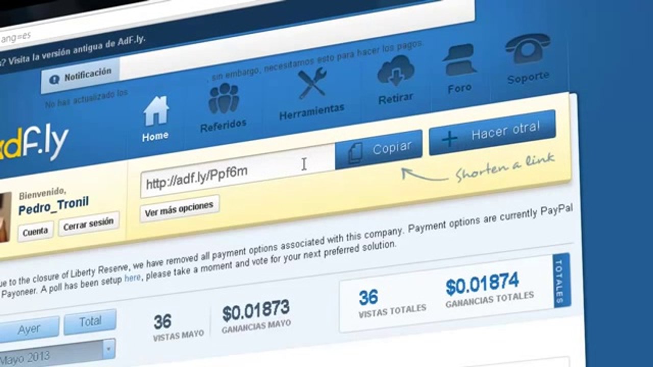 Como Ganar Dinero Acortando Tus Link Adfly Cobrar Con Paypal