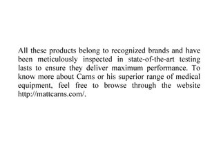 Matt Carns Sells Top Quality Cosmetic & Aesthetic Lasers