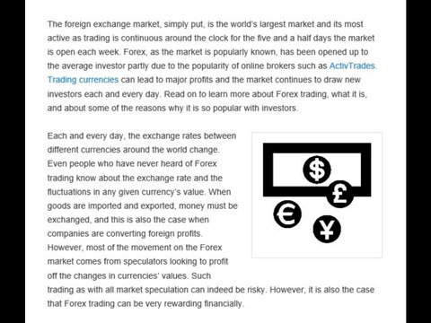Foreign Exchange Market (Forex) Trading | ActivTrades
