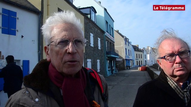 Ile de sein (29). Pierre Maille vient constater les dégâts après les tempêtes