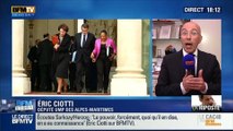 BFM Story: Première sortie publique de Nicolas Sarkozy depuis les affaires Buisson et des écoutes téléphoniques: il n'a fait aucune allusion à ces affaires, selon Éric Ciotti - 10/03