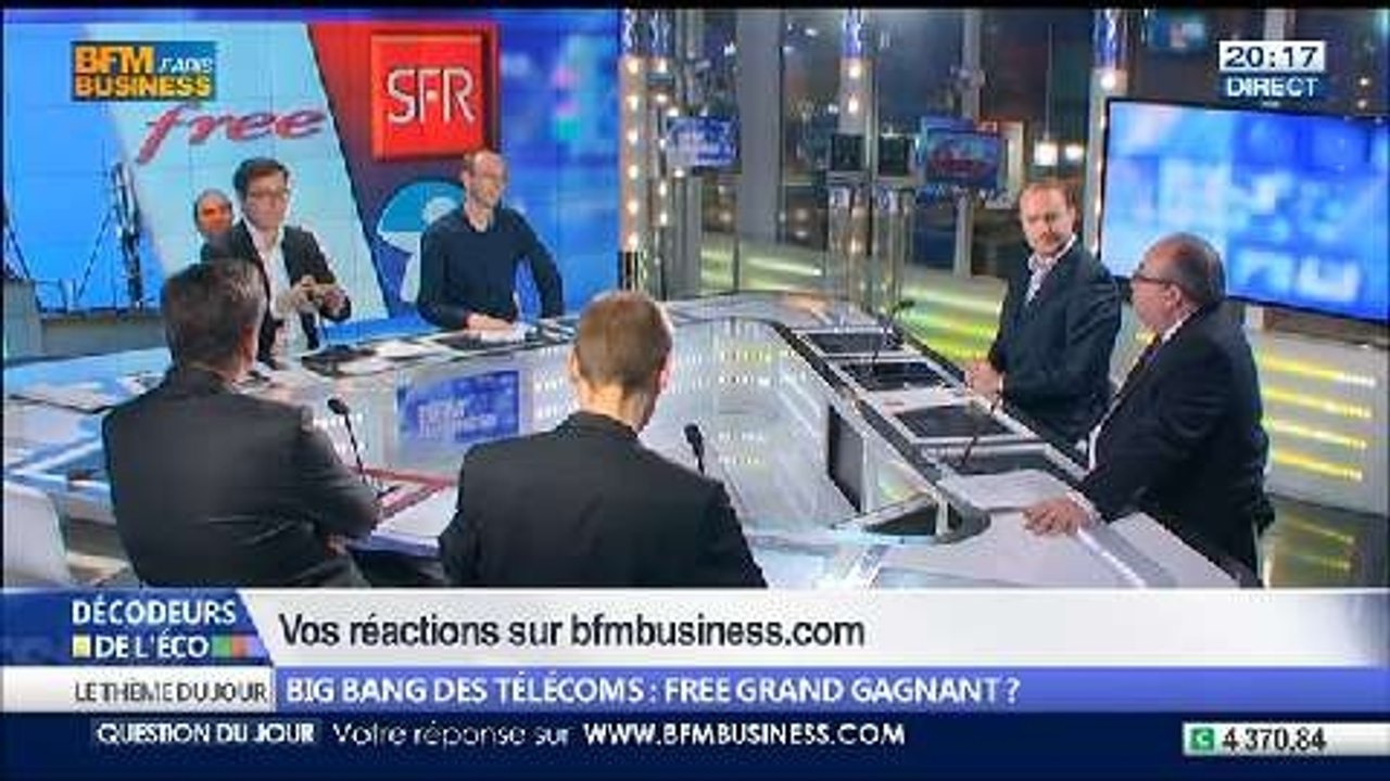 Big bang des télécoms: Free sera-t-il le grand gagnant ?, dans Les Décodeurs de l'éco - 10/03 4/5