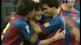 Barcelone : Le premier but de la carrière de Lionel Messi