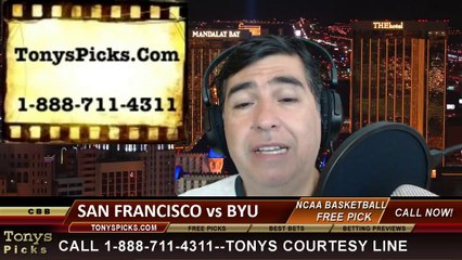 BYU Cougars vs. San Francisco Dons Pick Prediction NCAA College Basketball Odds Preview 3-10-2014
