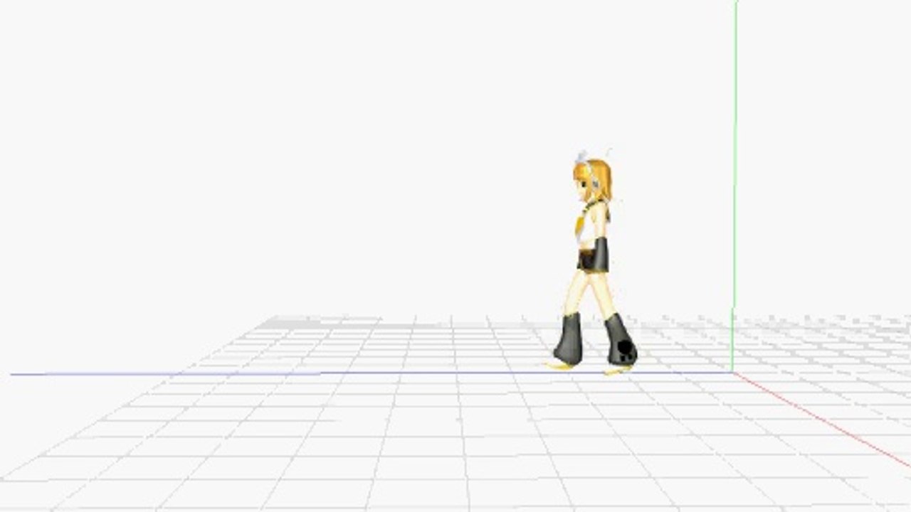MMD Caminando Rin Practica