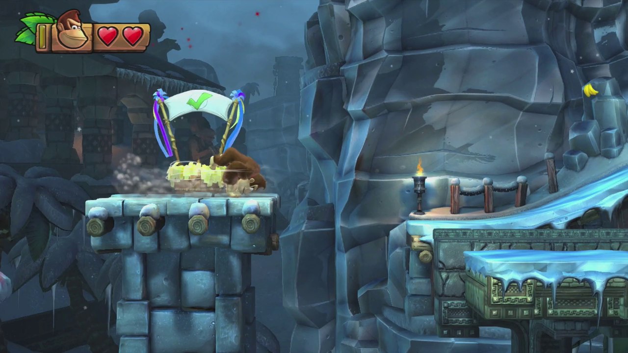 Donkey Kong Country: TF. Ruinas ruines 6-3 - Gameplay - 100% puzzles y letras