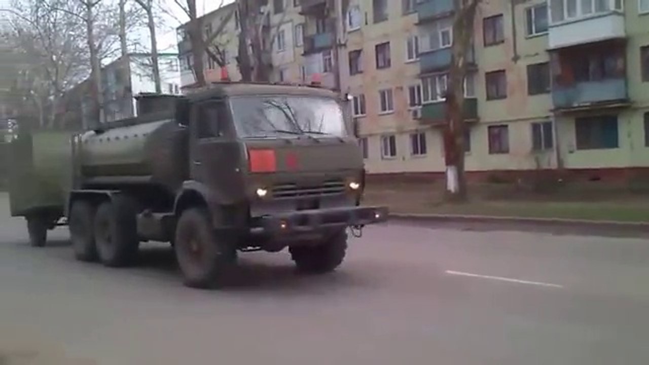 Russia vs Ukraine - Russian Army Convoy in Crimea