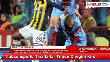 Trabzonsporlu Taraftarlar Tribün Direğini Kırdı