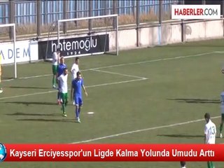 Kayseri Erciyesspor'un Ligde Kalma Yolunda Umudu Arttı