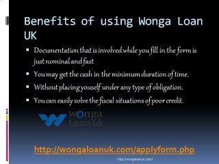 Wonga Loan UK explains about Collateral loans