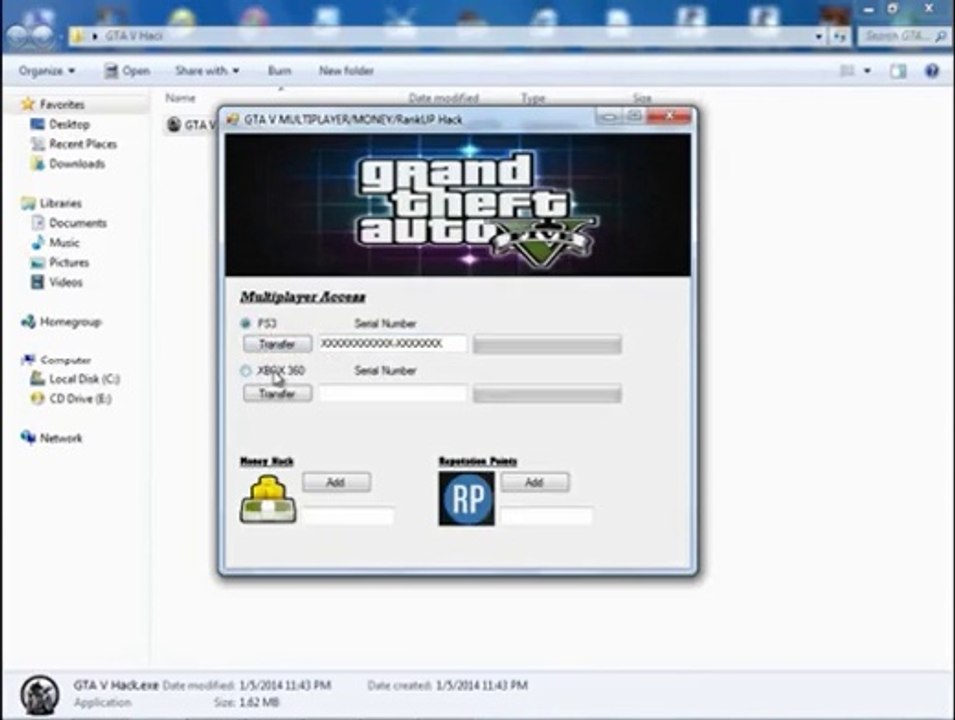 GTA V Multiplayer Access Rank-ups Money Hack March 2014