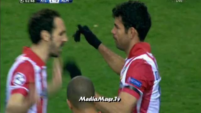 هدف أتلتيكو مدريد الأول في ميلان - دوري أبطال أوروبا - 11/3/2014