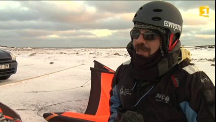 Le kitesurf en hiver à Saint-Pierre et Miquelon