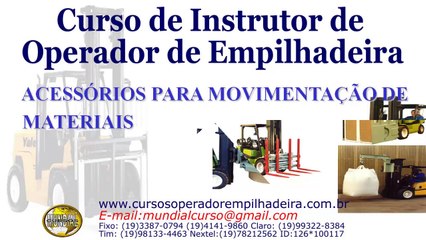 Cursos de instrutor de operador de empilhadeira
